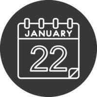 22 januari vector icoon