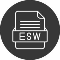 esw het dossier formaat vector icoon