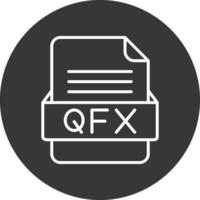 qfx het dossier formaat vector icoon