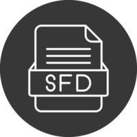 sfd het dossier formaat vector icoon