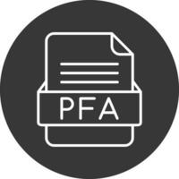 pfa het dossier formaat vector icoon