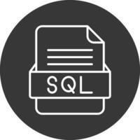 sql het dossier formaat vector icoon