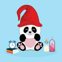 schattig panda clip art vector