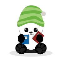 schattig panda clip art vector