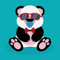 schattig panda clip art vector