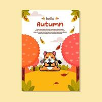 poster sjabloon voor herfst viering vector