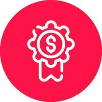 badge-dollar creatief icoon ontwerp vector