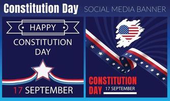 Grondwetsdag in de Verenigde Staten. patriottische Amerikaan. 17 september. vector