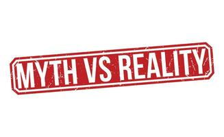 mythe vs realiteit postzegel rood rubber postzegel Aan wit achtergrond. mythe vs realiteit postzegel teken. mythe vs realiteit stempel. vector