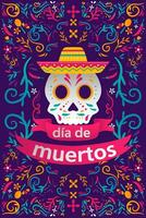 vector dia de Muertos verticaal banier illustratie ontwerp