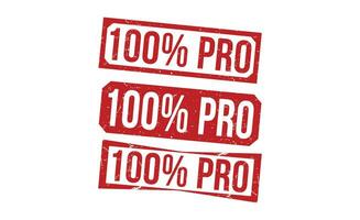 100 percentage pro rood rubber postzegel vector ontwerp.