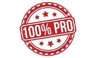 100 percentage pro rood rubber postzegel vector ontwerp.