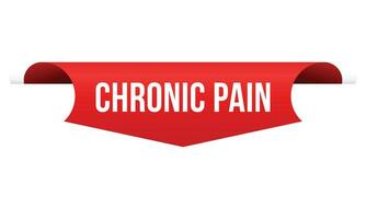 chronisch pijn rood vector banier illustratie geïsoleerd Aan wit achtergrond