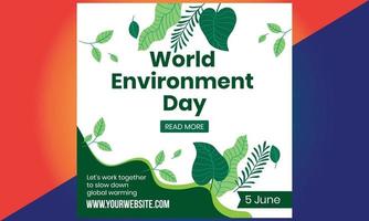 wereld Milieu Dag. groene eco aarde. wereld Milieu Dag. vector