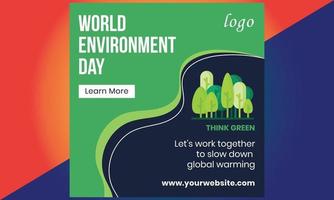 wereld Milieu Dag. groene eco aarde. wereld Milieu Dag. vector