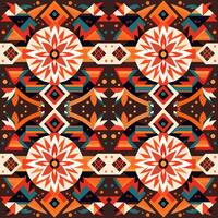 etnisch abstract ikat patroon. naadloos patroon in stam, volk borduurwerk, Mexicaans stijl. aztec meetkundig kunst ornament print ontwerp voor tapijt, behang, kleding, inpakken, kleding stof, omslag, textiel vector