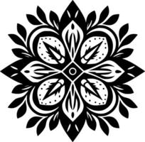 mandala, zwart en wit vector illustratie