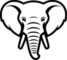 olifant, minimalistische en gemakkelijk silhouet - vector illustratie