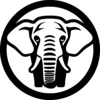 olifant - minimalistische en vlak logo - vector illustratie