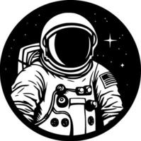 astronaut, minimalistische en gemakkelijk silhouet - vector illustratie