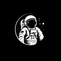 astronaut - minimalistische en vlak logo - vector illustratie