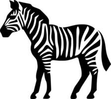 zebra, minimalistische en gemakkelijk silhouet - vector illustratie