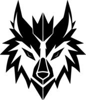 wolf - minimalistische en vlak logo - vector illustratie