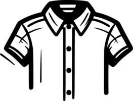 shirt, zwart en wit vector illustratie