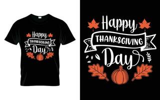 gelukkig dankzegging dag gelukkig dankzegging vallen seizoen t-shirt vector