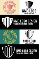 minimalistisch, alfabet, monogram, en brief Mark logo ontwerp bundel vector