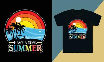 zomer strand zee familie zien zee strand t overhemd ontwerp zee strand minnaar t overhemd ontwerp vector