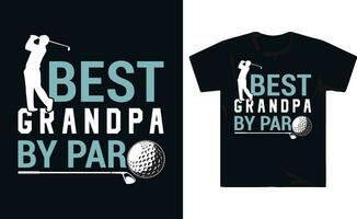 typografie golf speler golfen t overhemd ontwerp vector