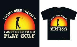 spel golf speler golfen t overhemd ontwerp vector