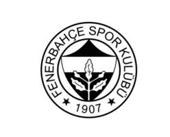 fenerbahce club logo symbool zwart kalkoen liga Amerikaans voetbal abstract ontwerp vector illustratie