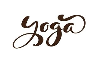 vector belettering illustratie tekst yoga logo. kalligrafie letters