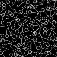 vector hand- getrokken naadloos patroon kers Aan wit achtergrond