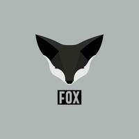 vos wolf logo icoon in zwart en wit minimaal gemakkelijk modern stijl bedrijf branding vector