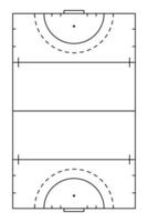 veld- hockey veld- diagram vector