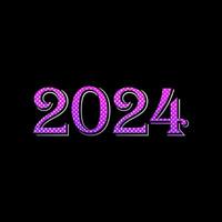 gelukkig nieuw jaar 2024 Purper. vector illustratie.