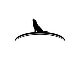 de wolf huilde silhouet voor logo type. vector illustratie