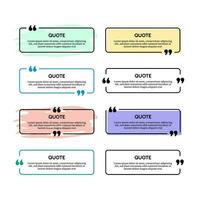 set quote box frames vector