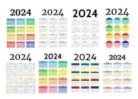 kalender voor 2024 geïsoleerd Aan een wit achtergrond vector