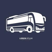 minimaal en abstract logo van bus vector school- bus icoon leerling bus silhouet geïsoleerd sjabloon ontwerp Aan donker blauw achtergrond