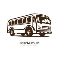 minimaal en abstract logo van bus icoon school- bus vector bus silhouet geïsoleerd