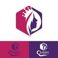 mode koningin logo ontwerp sjabloon. schoonheid salon logo ontwerp concept. vector