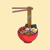 ramen Japans voedsel vector illustratie