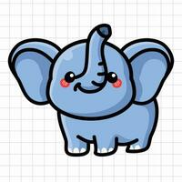 schattig olifant dier illustratie vector