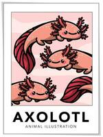 schattig axolotl vector illustratie