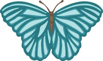 turkoois voorjaar vlinder mot symbool, illustratie vector