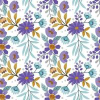 kleurrijke hand tekenen bloemen naadloos patroon vector